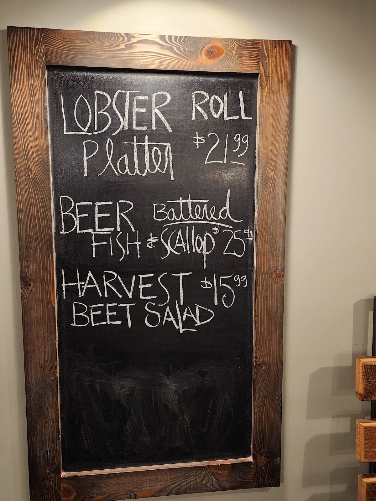 Menu at Lock Stock and Barrels, Saint John