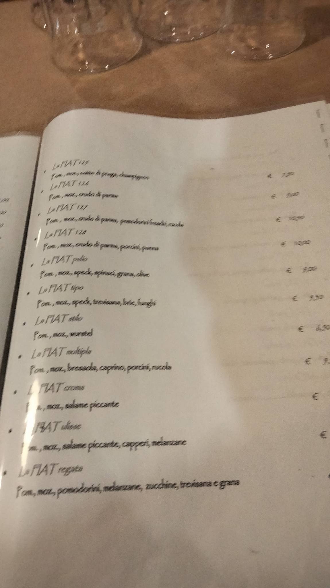 Menu di L'officina - Grezzago 