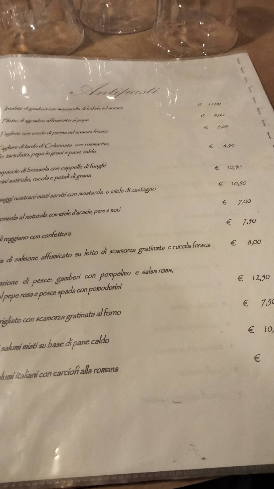 Menu di L'officina - Grezzago 