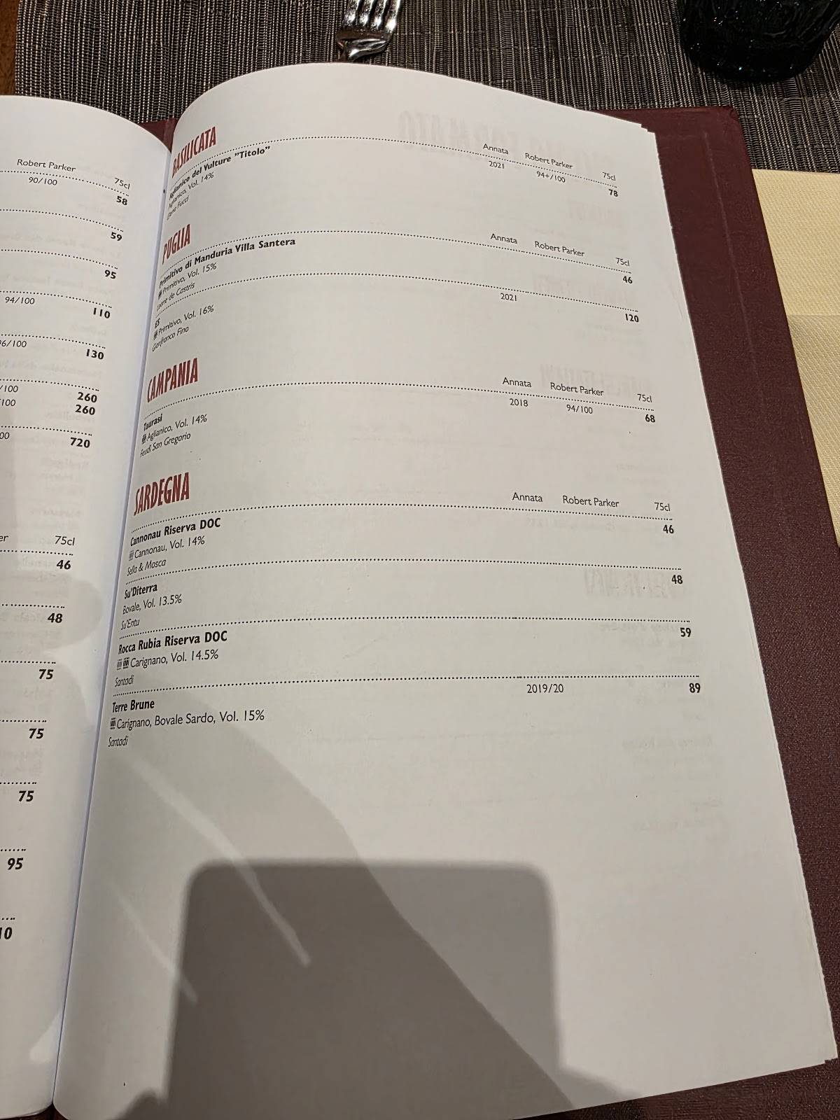Menu di Ristorante Grotto Broggini 