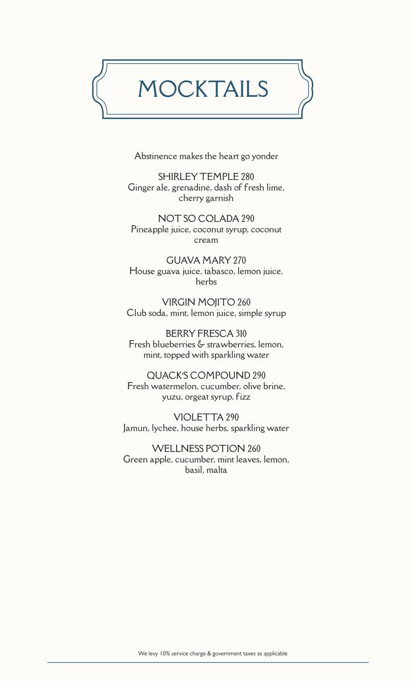 Penthouse at Home Sweet Home menu