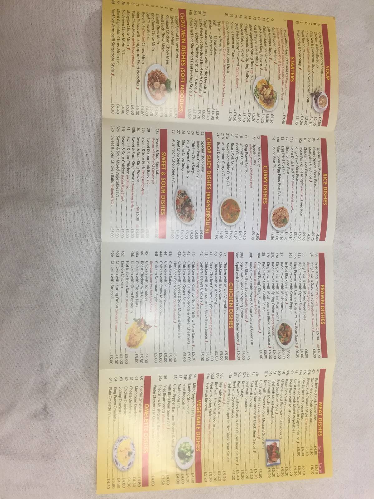 Menu at Lucky House fast food, Uckfield