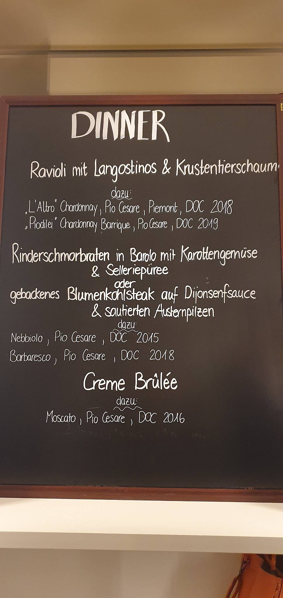 Menu de MACE Restaurant & Speisesyndikat