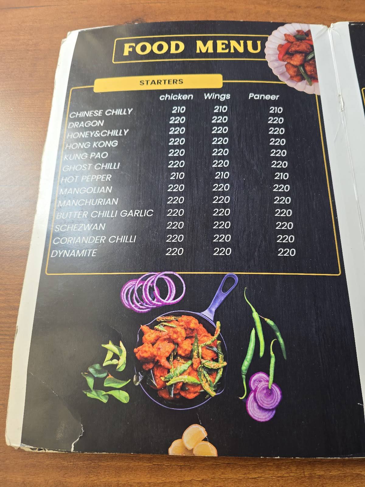 MAD GRILL ROOFTOP RESTAURANT menu