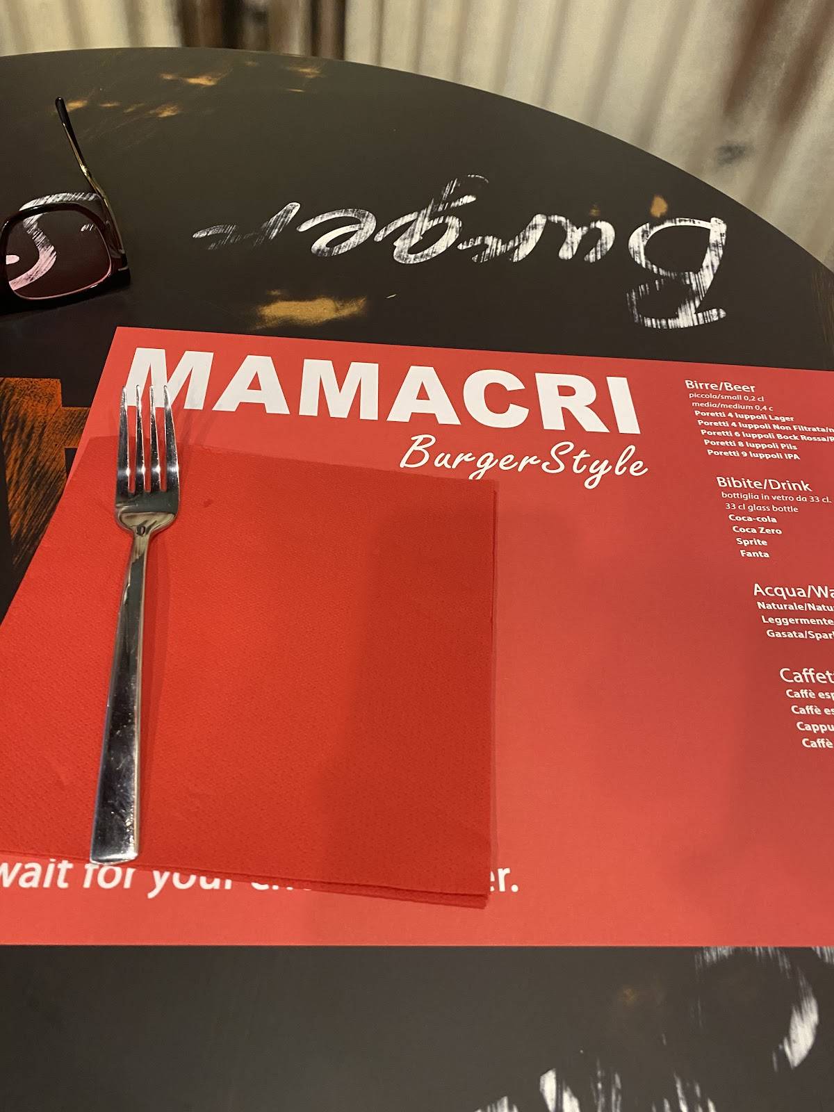 Menu di MAMACRI Burger Style 