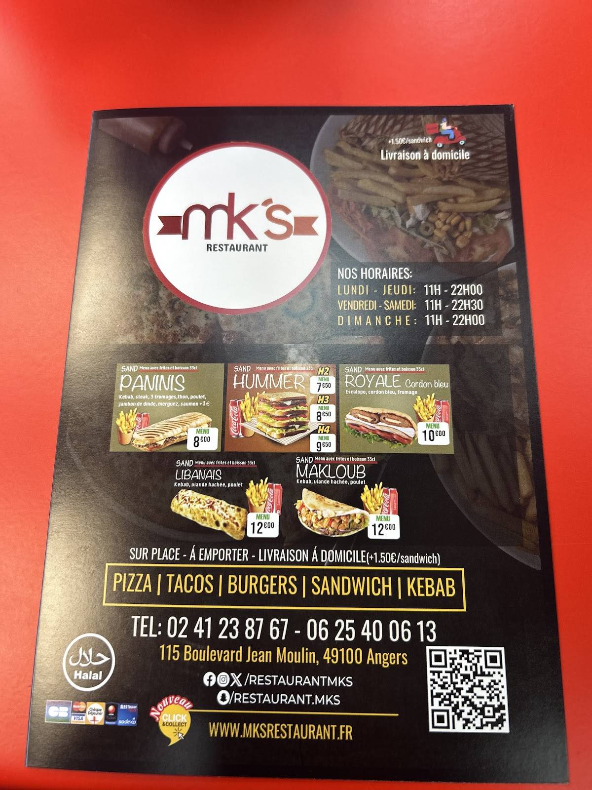 Menu de MK'S