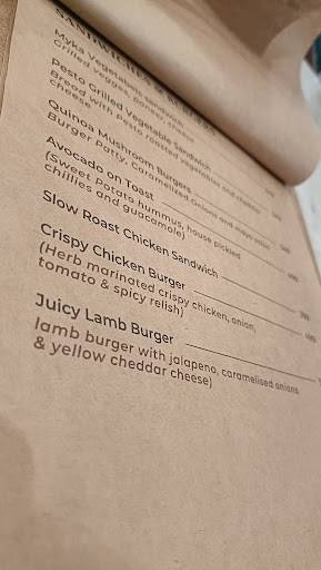 MYKA Cafe & Boutique - Bengaluru menu