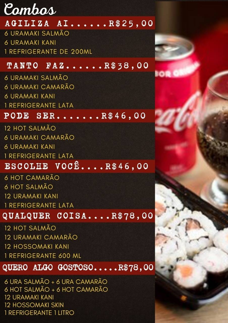 Cê qué Sushi ? cardápio