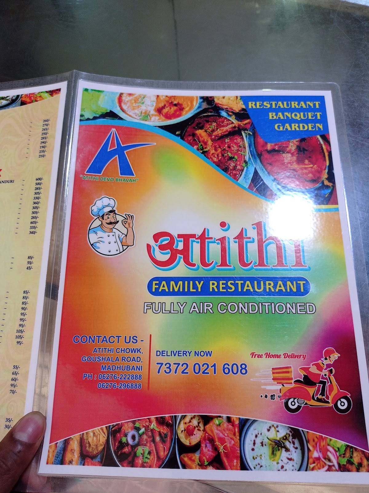 Menu at Atithi Family Restaurant, Madhubani