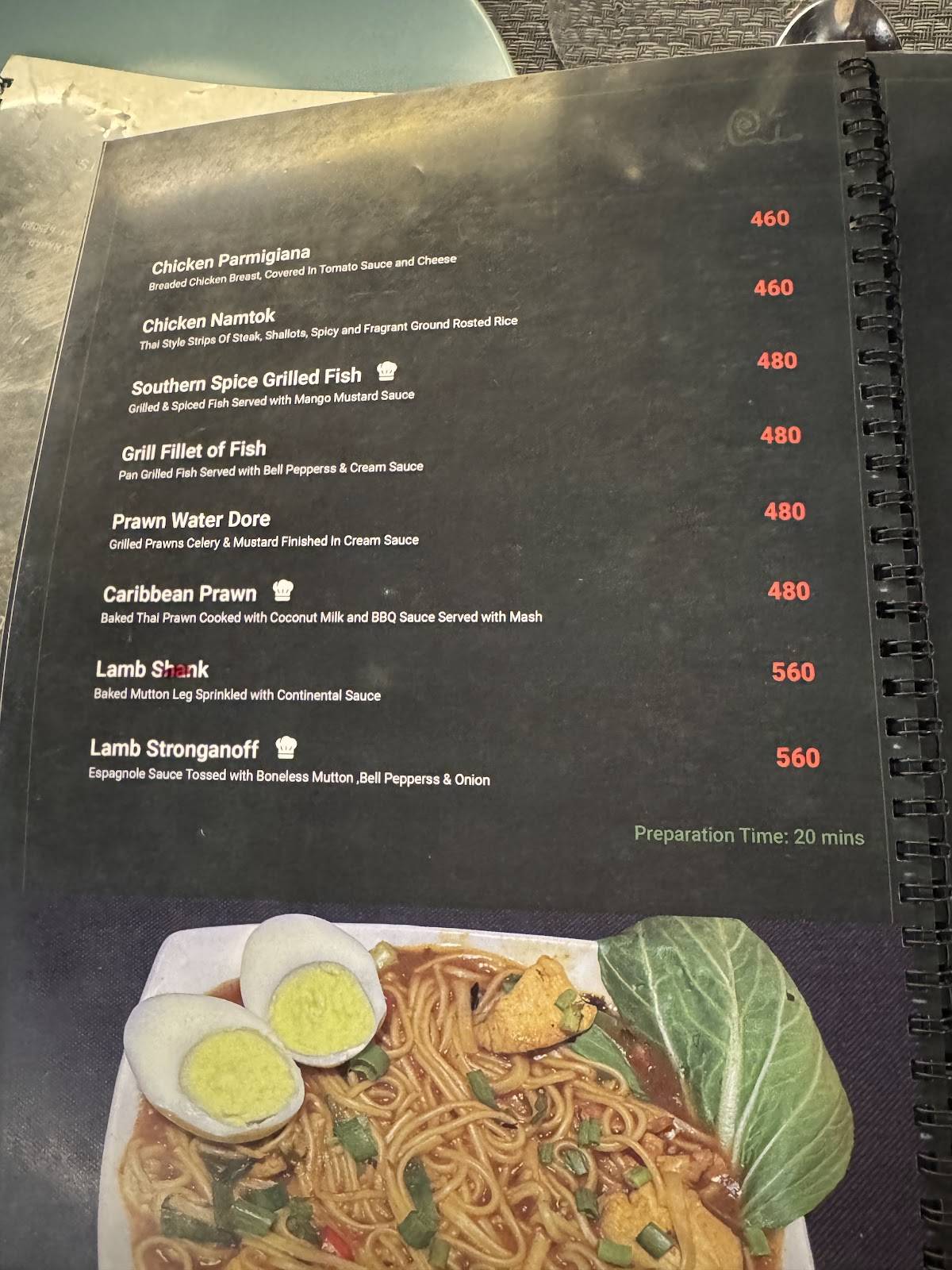 CIBO Fine Dining -Madurai menu