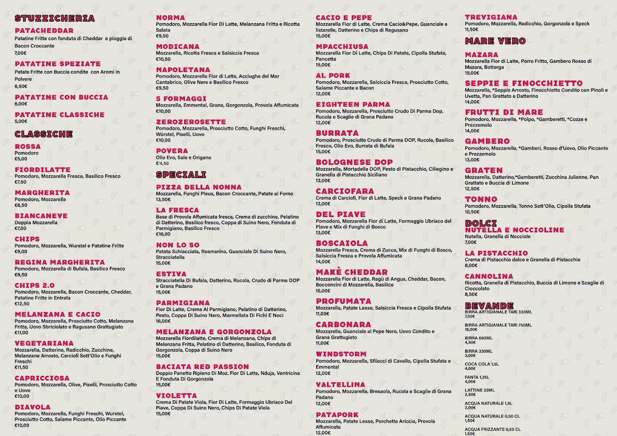 Menu di Makè Pizza 