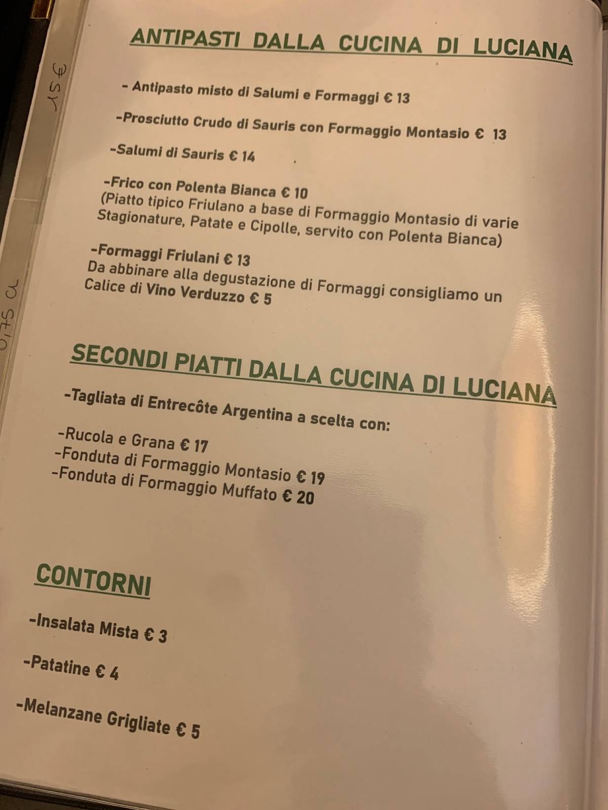 Menu di Malu - Pizzeria con cucina 