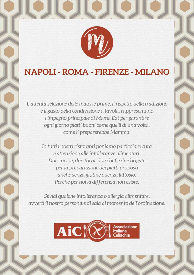Menu di Mama Eat - Napoli 