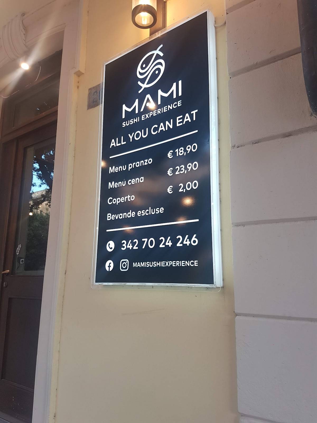 Menu di Mami Sushi Experience 