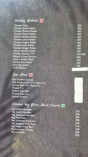 Manas Family Resto & Lounge menu