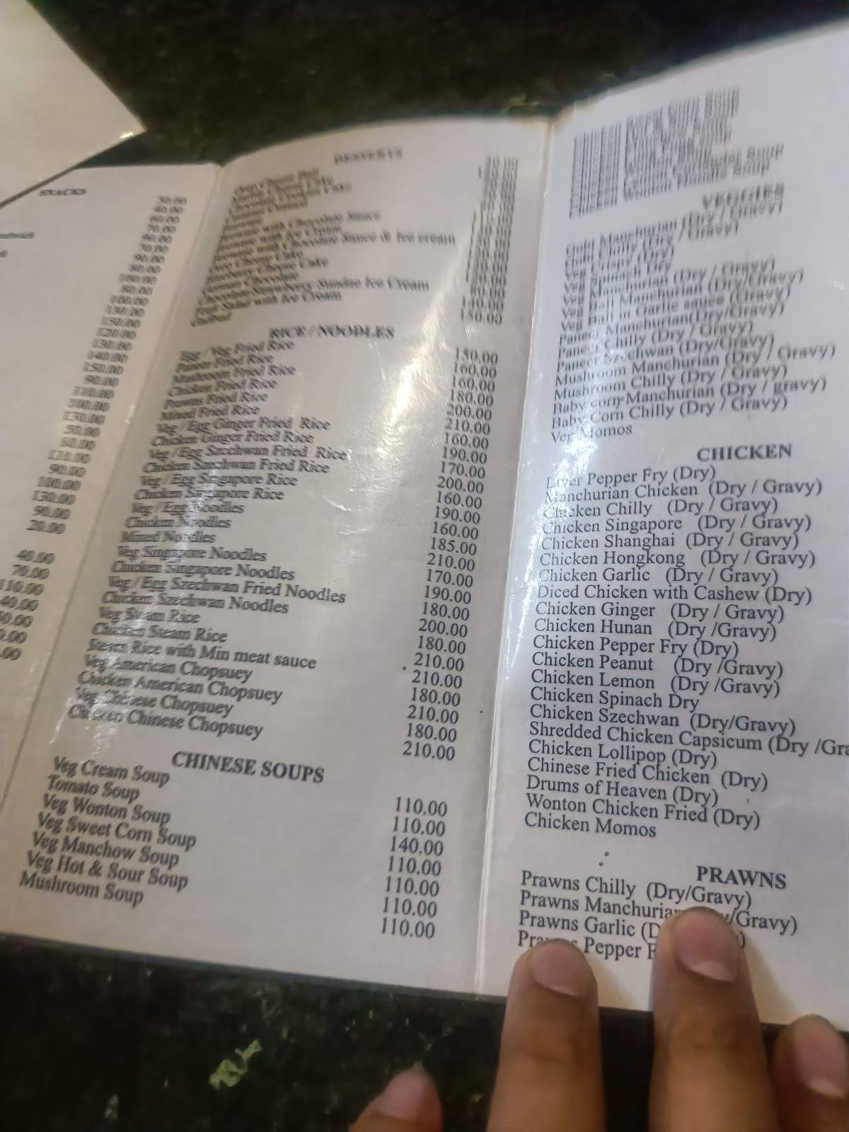 Dollops menu