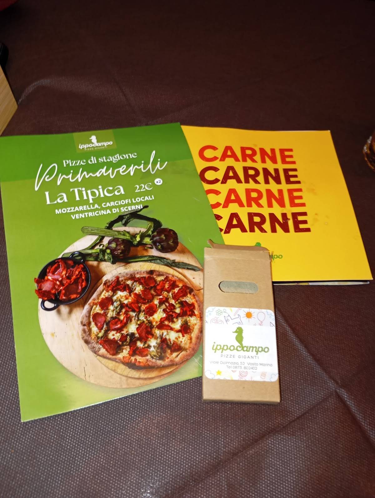 Menu di Pizzeria Ippocampo 