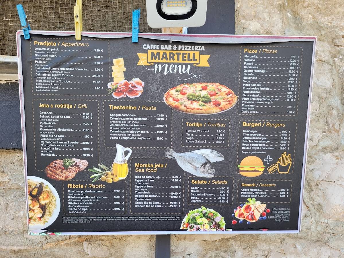 Menu di Martell Caffe Bar 