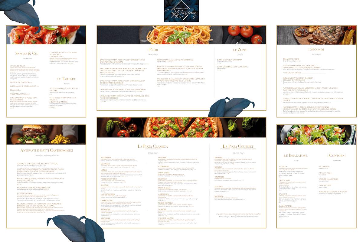 Menu di Martinez Cocktail & Food 