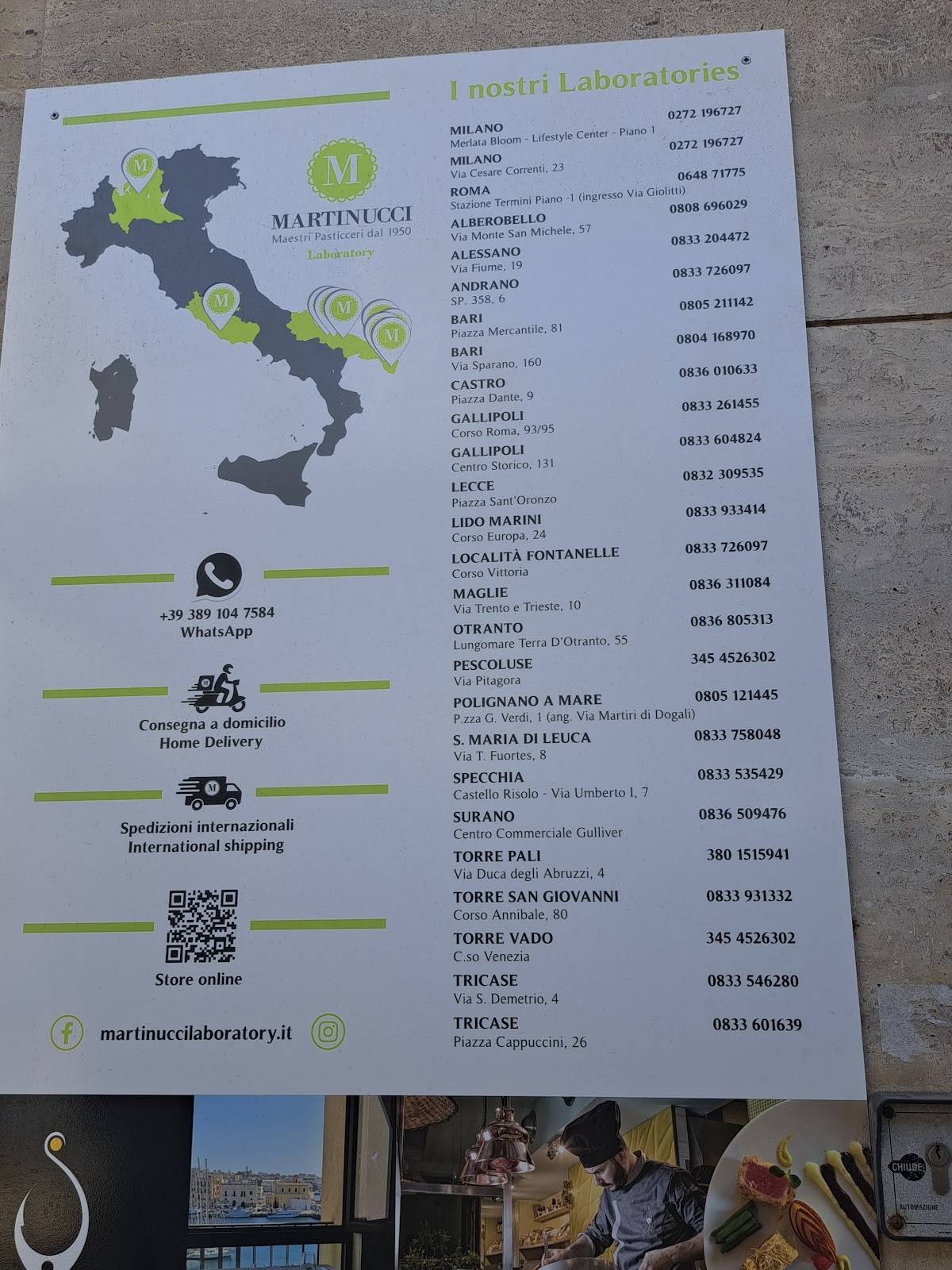 Menu di Martinucci Laboratory 