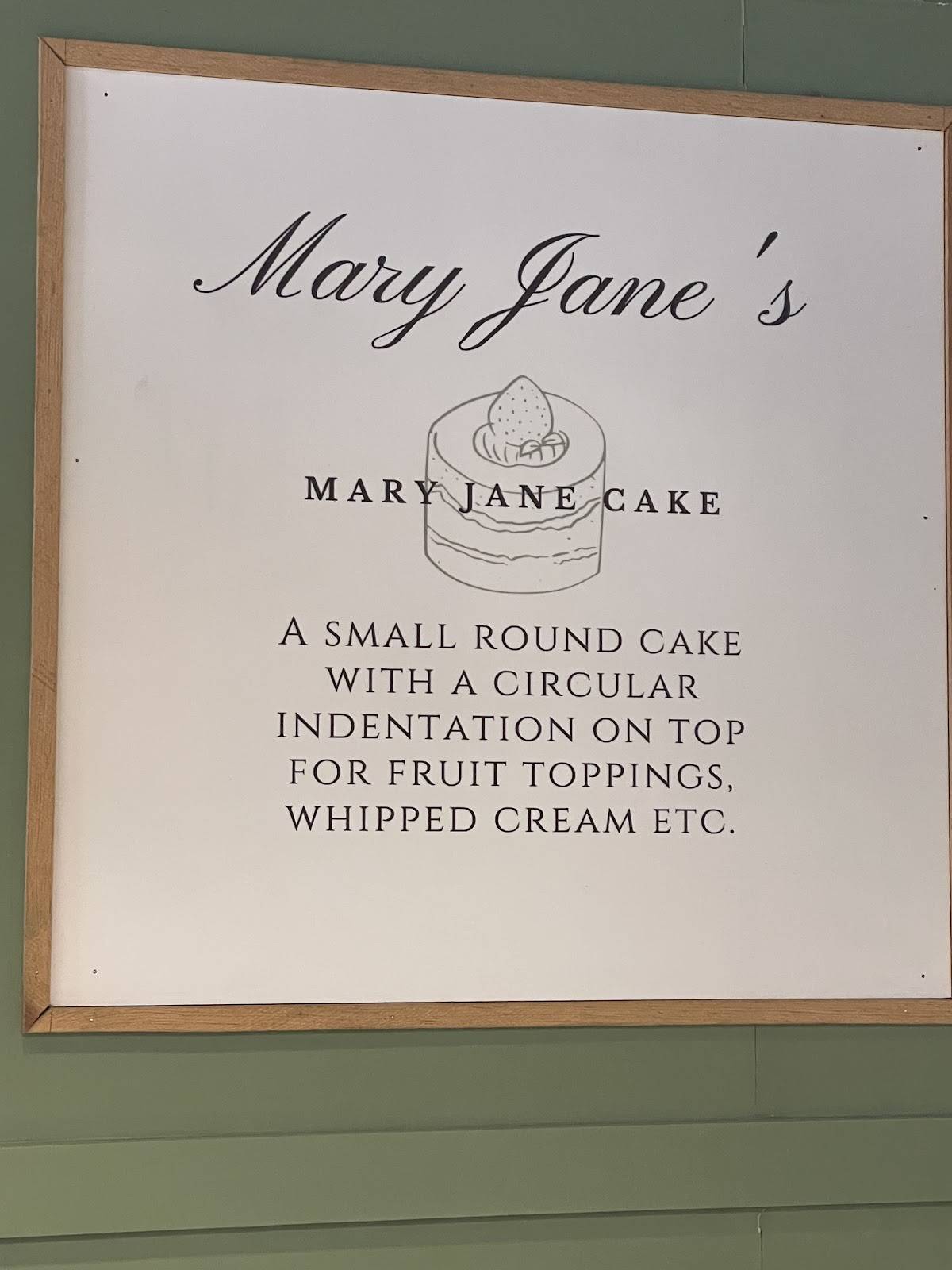 Mary Janes Bakery & Deli menu