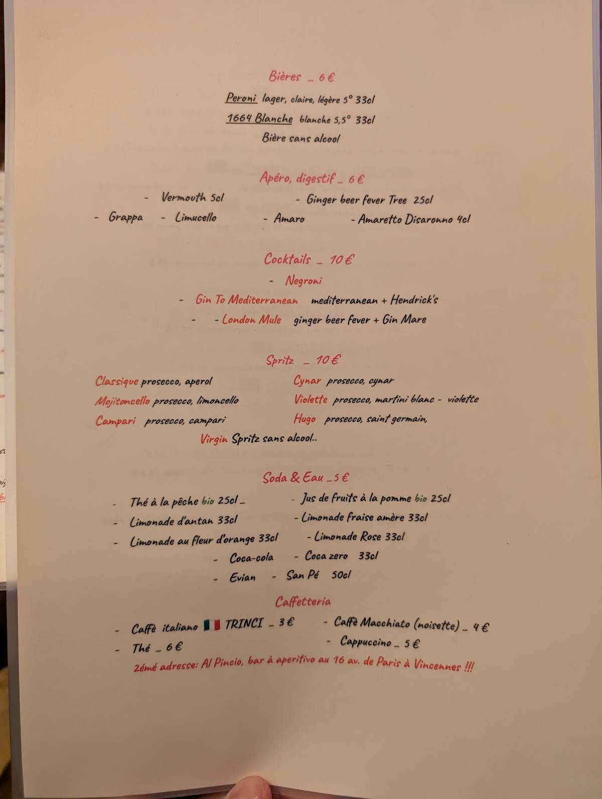 Menu de Mast'