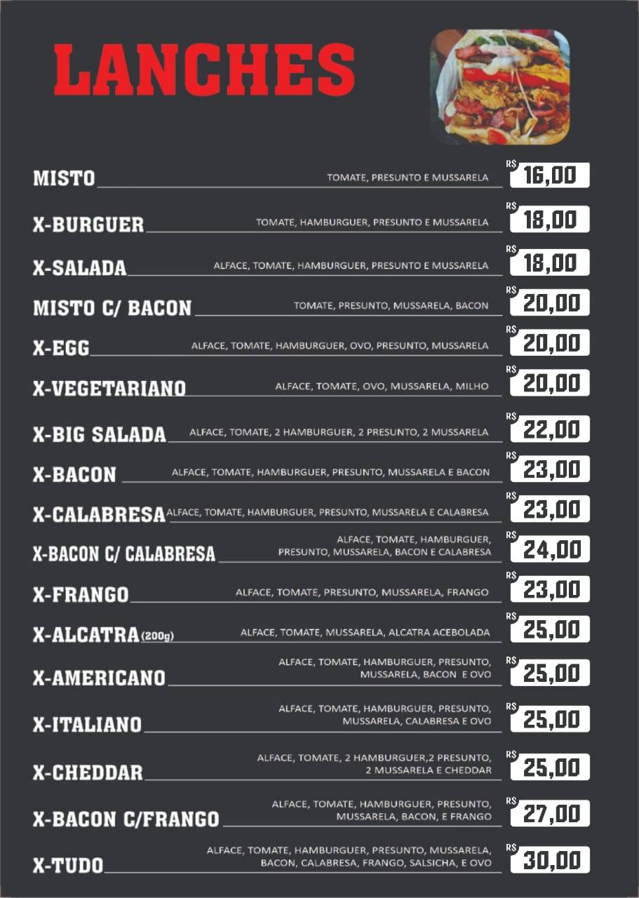 Master 44 - Cianorte cardápio