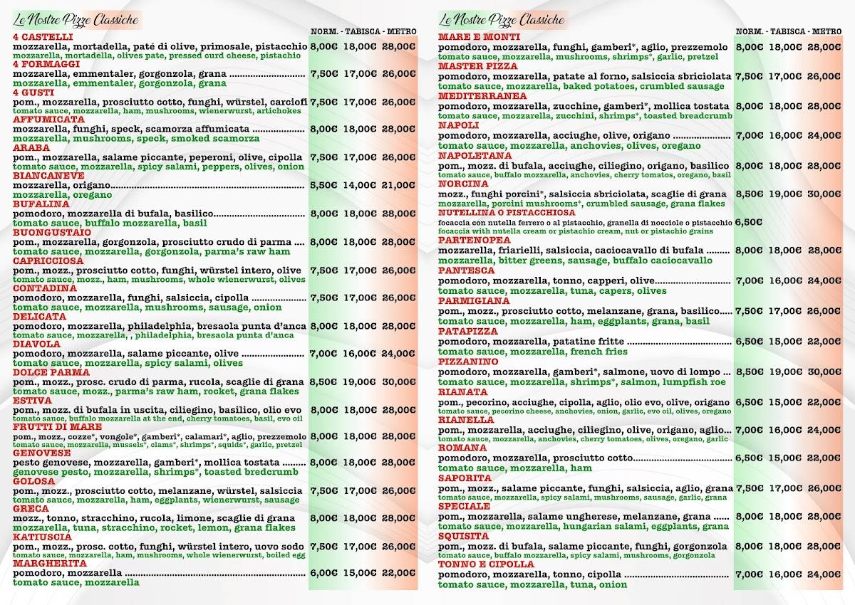 Menu di Master Pizza 