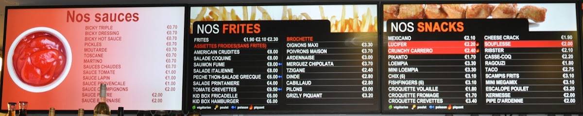 Menu de Maxi-Frites