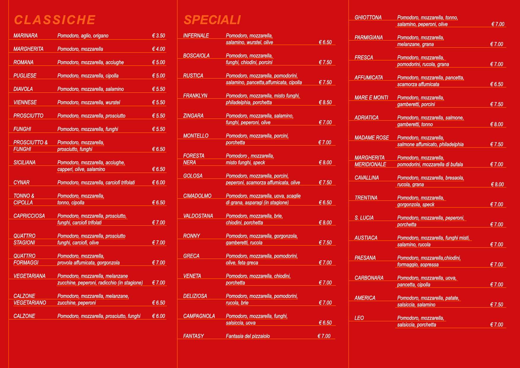Menu di Maxi Pizza 