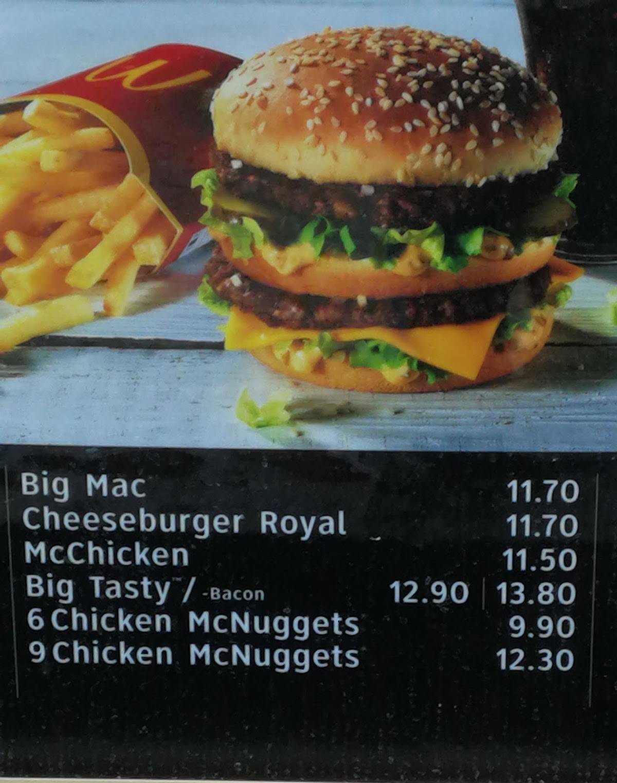Menu di McDonald’s 