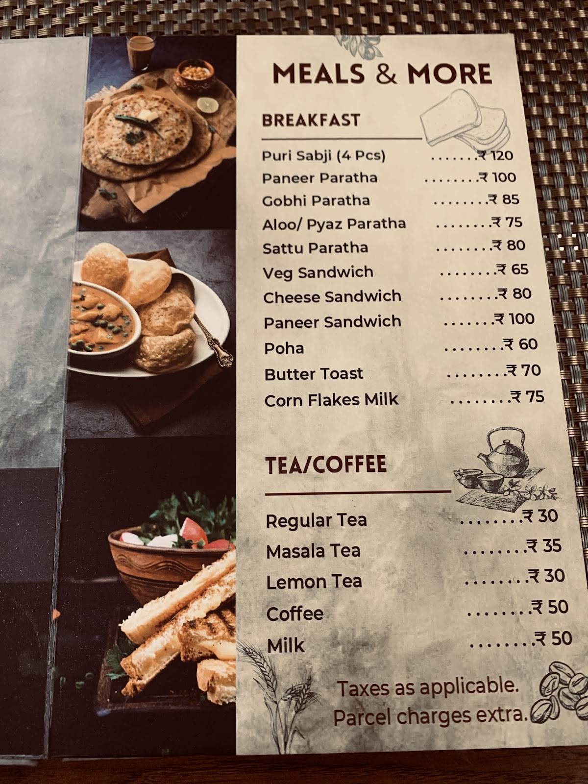 Meals & More menu