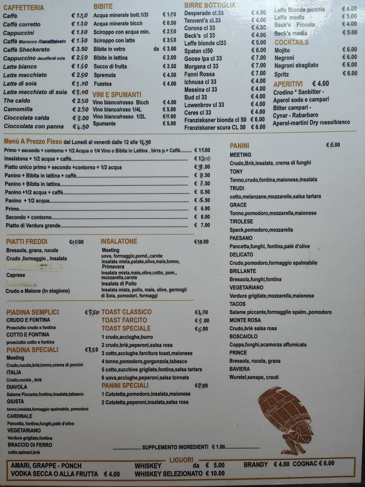Menu di Bar Covo Di Matti 
