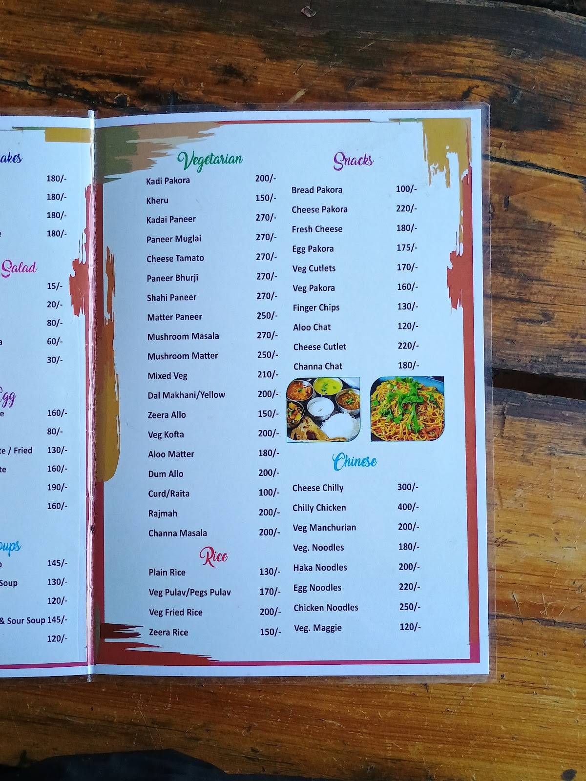 Meezo's Kitchen menu