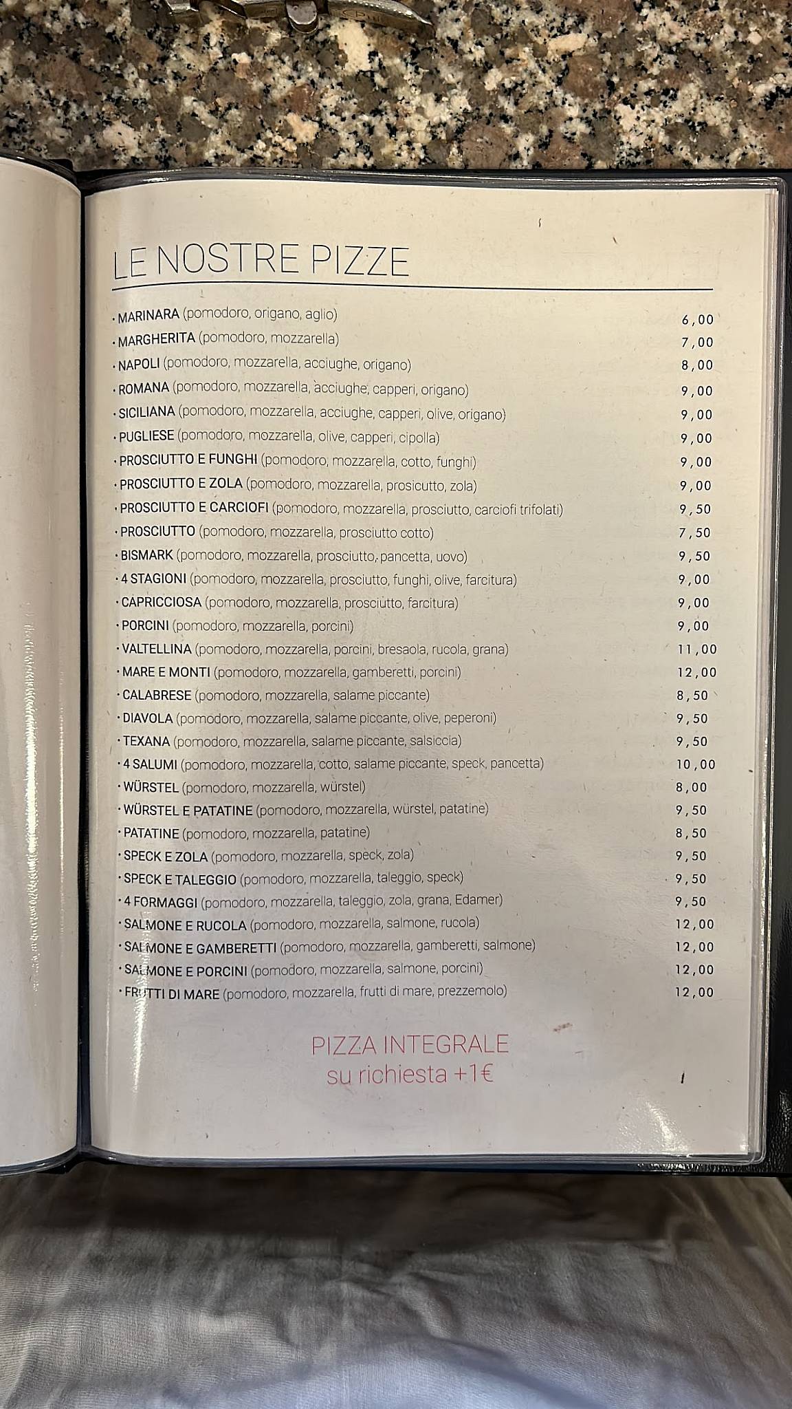 Menu di Mega Bar Pizzeria 