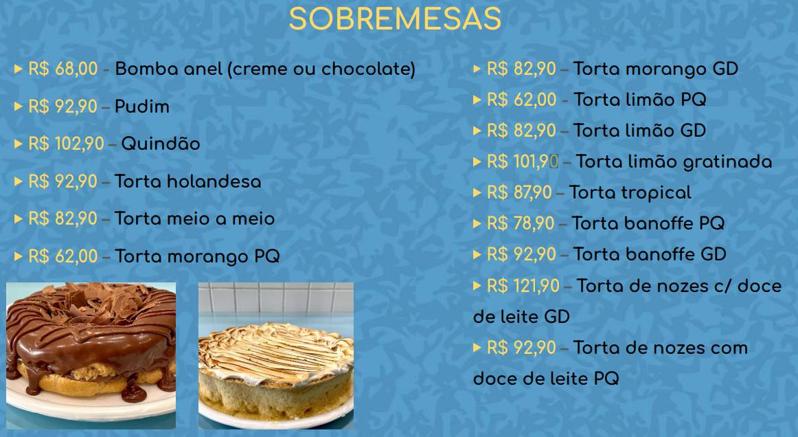 Mel Prazer Doceria & Café cardápio