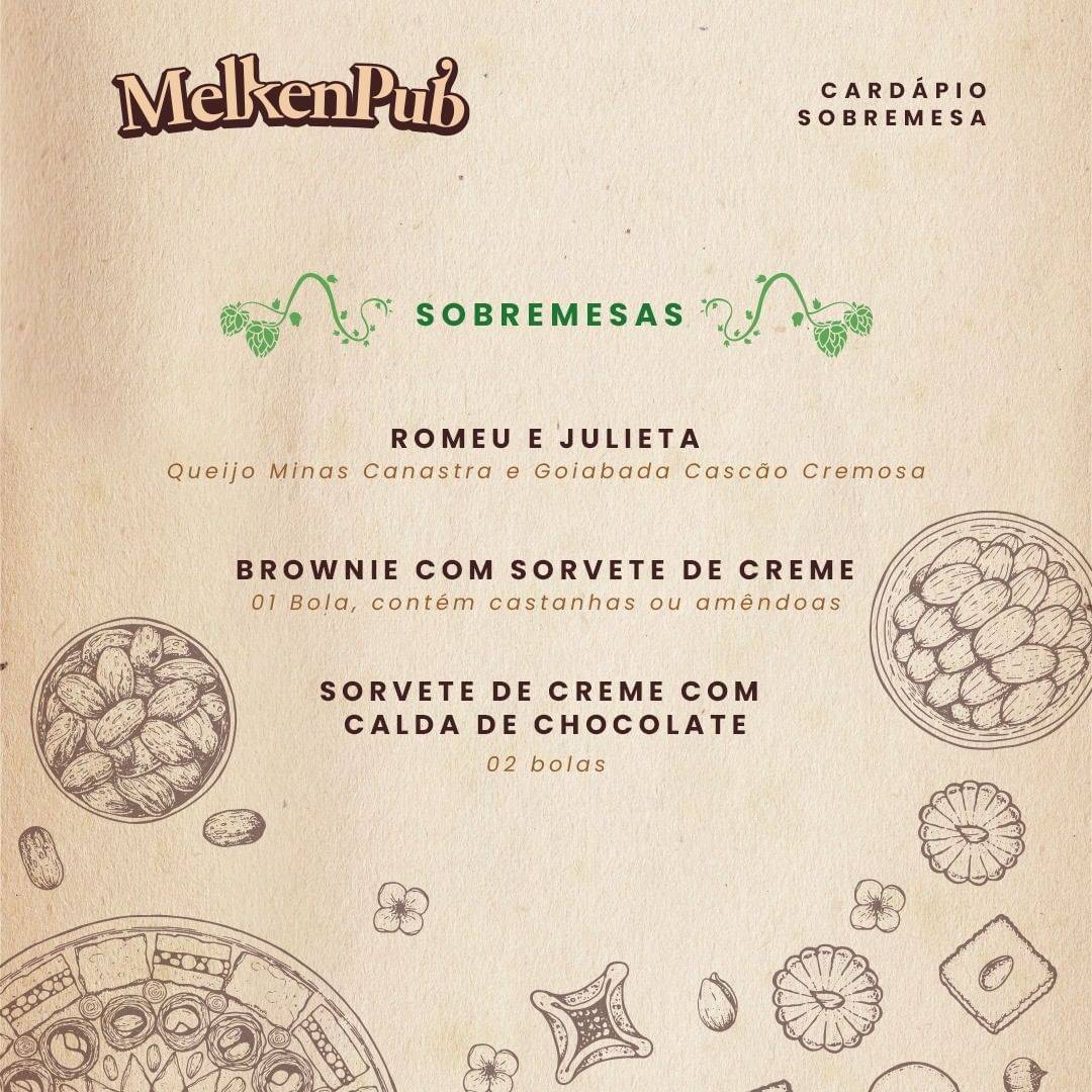 Melkenpub Bar e Restaurante cardápio