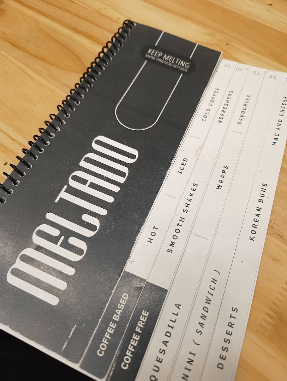 Meltado menu