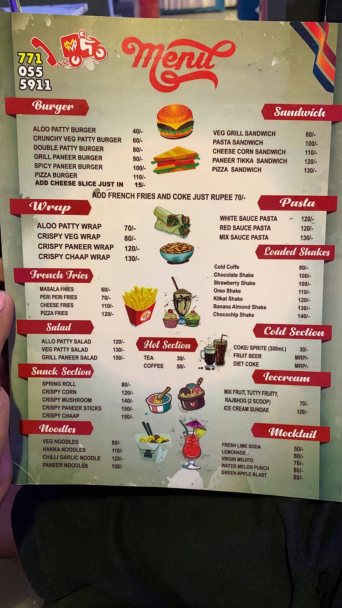 Melvon cafe menu