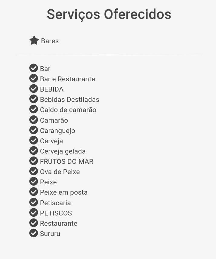 Meu Boteco cardápio