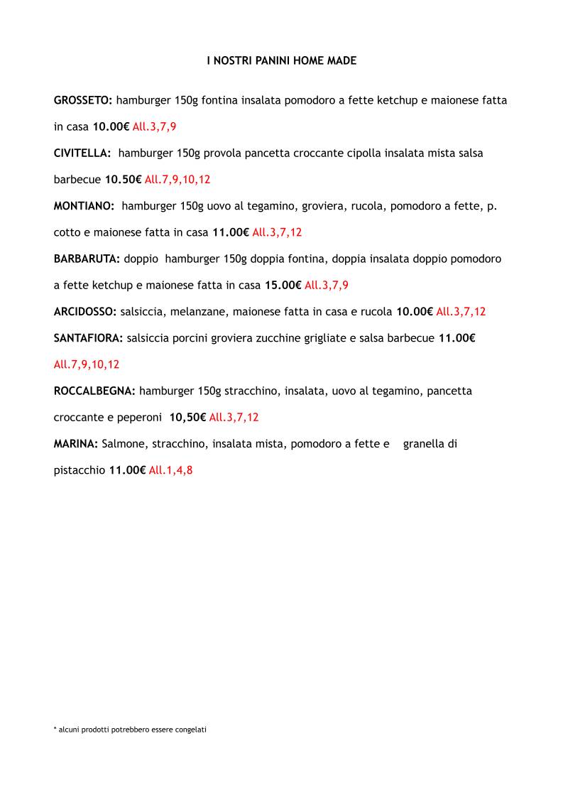 Menu di Mifood 