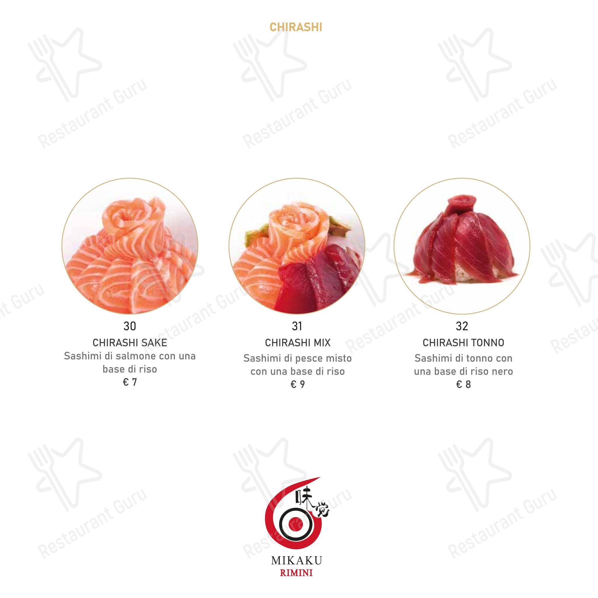 Mikaku sushi in Rimini - Menu