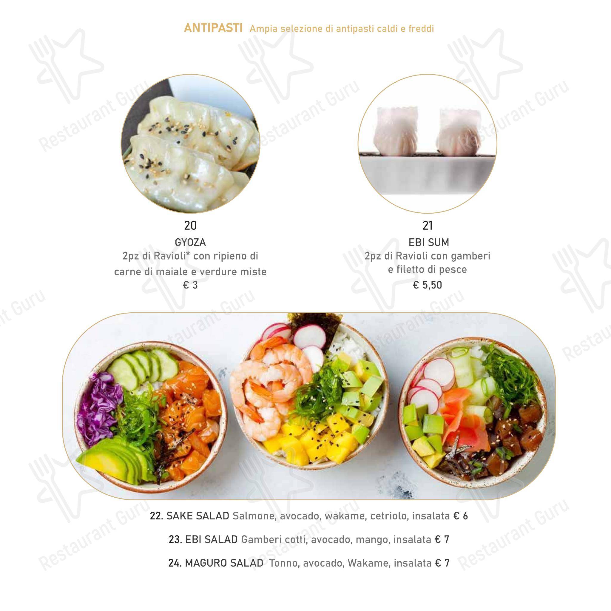Menu per Mikaku sushi ristorante