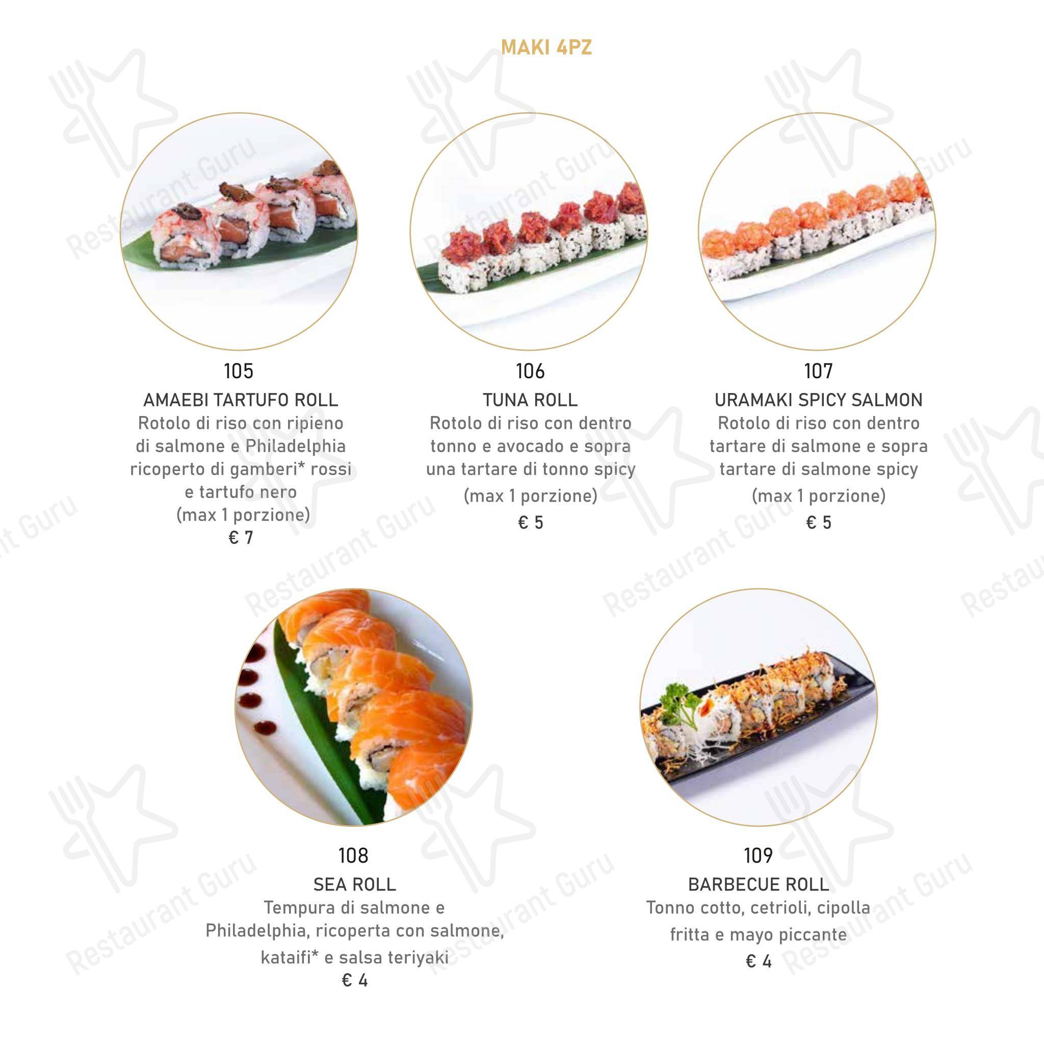 Menu per Mikaku sushi ristorante