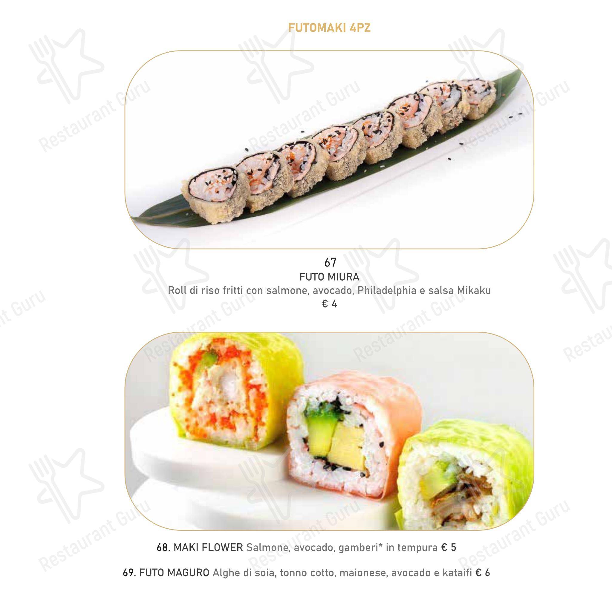 Menu per Mikaku sushi ristorante