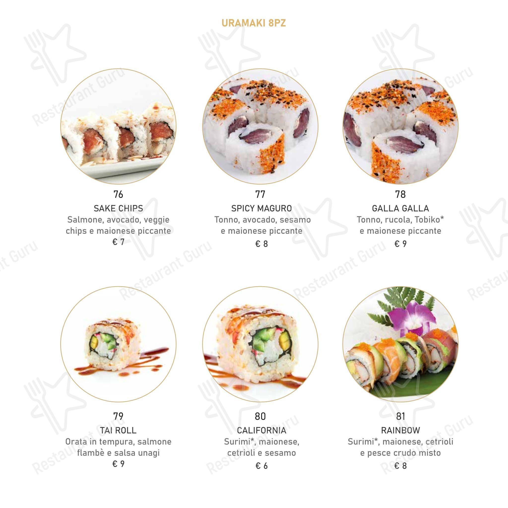 Menu per Mikaku sushi in Rimini