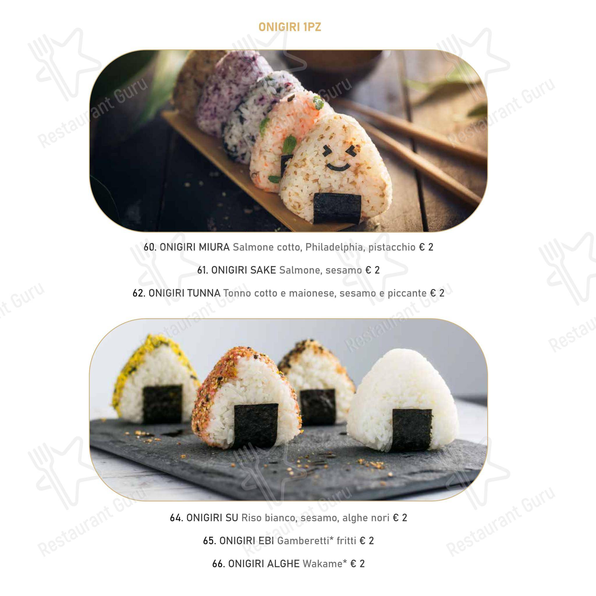 Menu per Mikaku sushi ristorante