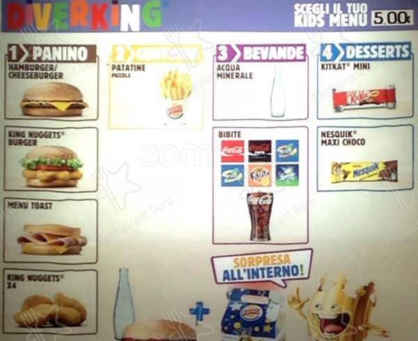Menu di King Kebab Milano 