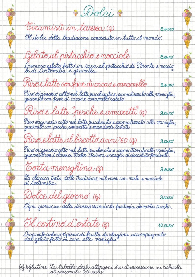 Menu di Risoelatte Duomo 