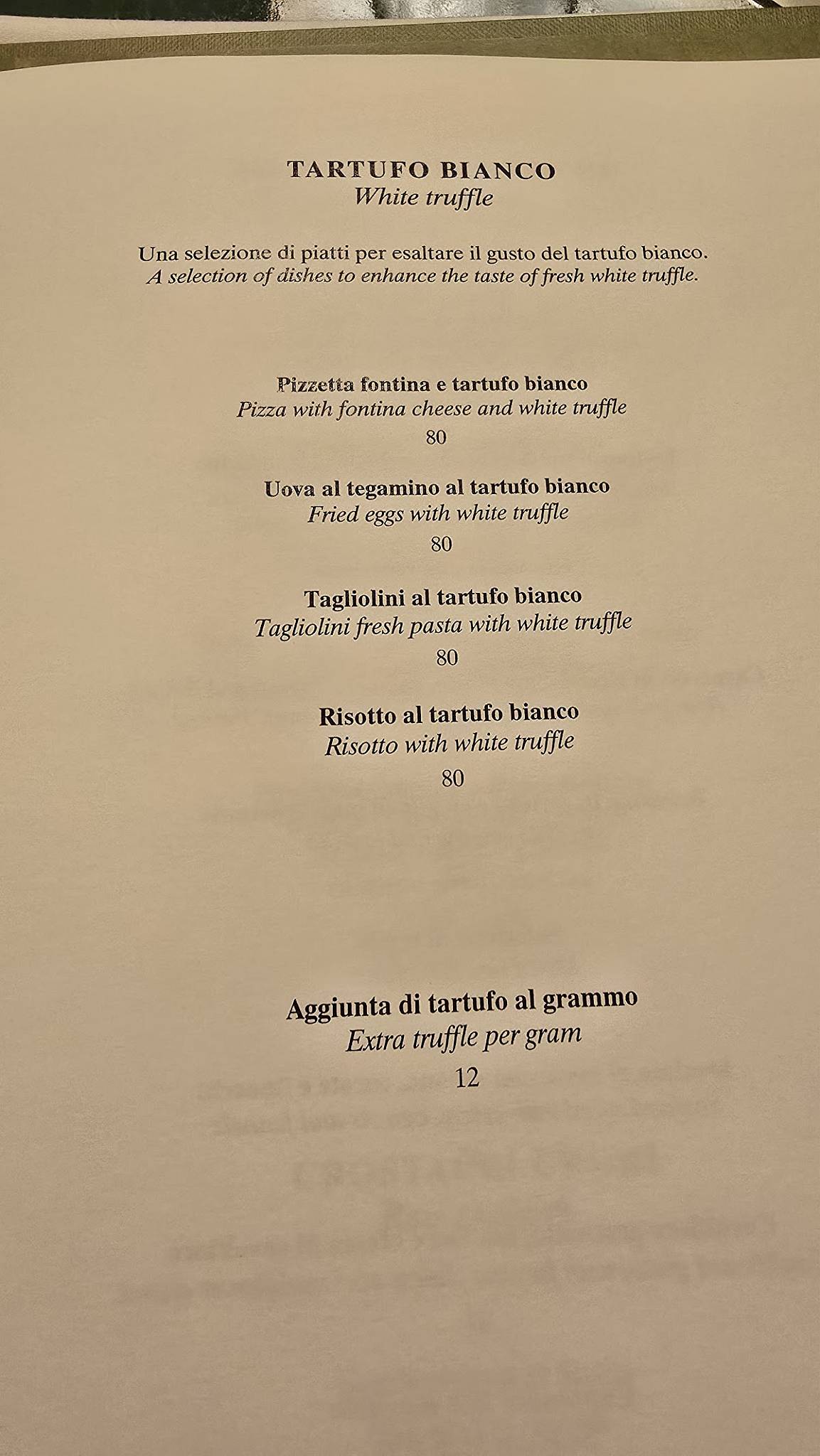 Menu di Da Giacomo 